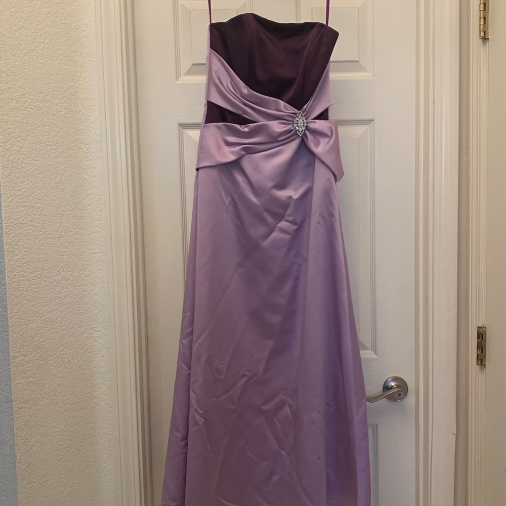 Two tone purple bridesmaid/prom dress
